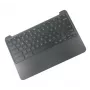 Nešiojamojo kompiuterio korpuso pagrindas su šiaurietiška klaviatūra HP 917442-DH1, skirtas HP Chromebook 11 G5, juodas