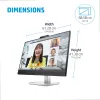 HP E27m G4 QHD USB-C konferencijų monitorius, kompiuterio monitorius 68,6 cm (27 colių) 2560 x 1440 pikselių Quad HD LCD juoda, sidabrinė