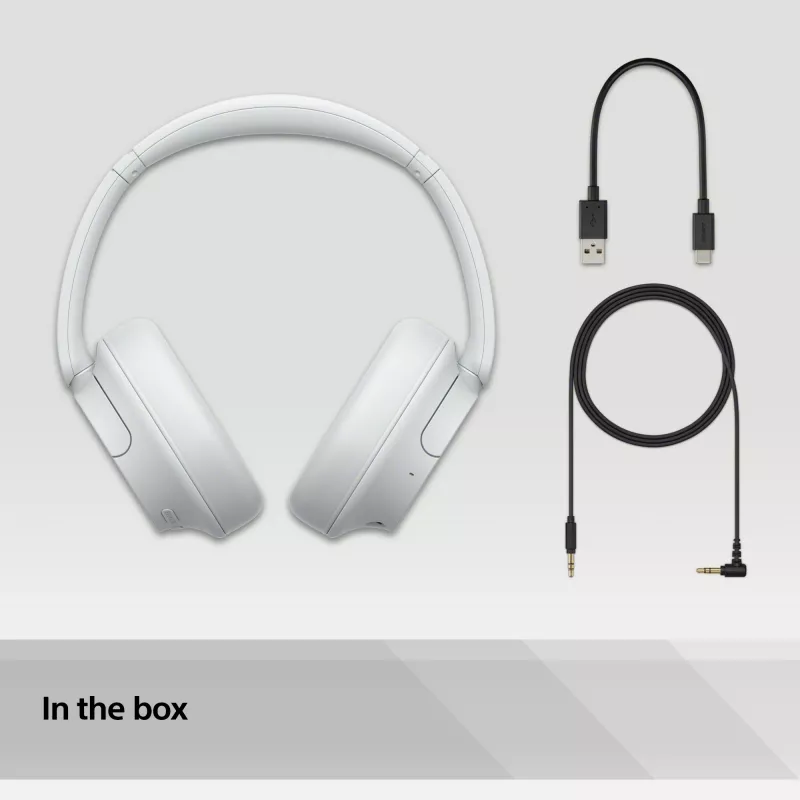 Sony WH-CH720 ausinės laidinės ir belaidės ant galvos Skambučiai / muzika USB Type-C Bluetooth balta