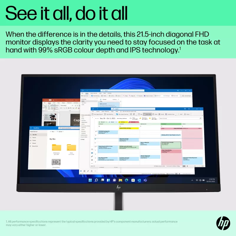 HP E-Series E22 G5 21,5 colio Full HD LCD monitorius 1920x1080