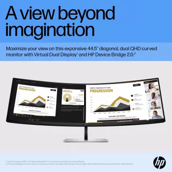 Monitorius HP E45c G5 45 colių lenktas ekranas LCD DQHD raiška