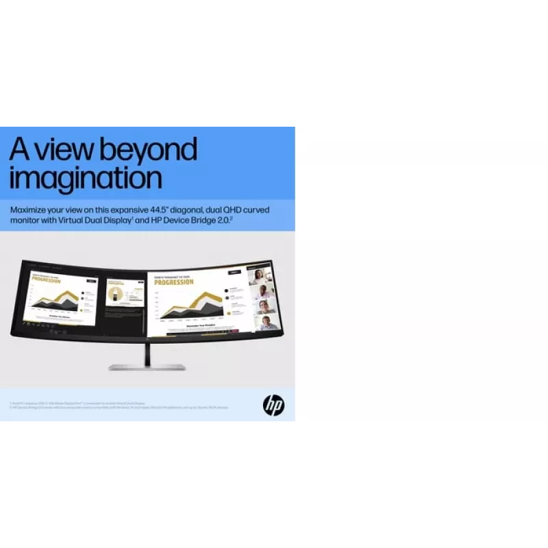 Monitorius HP E45c G5 45 colių lenktas ekranas LCD DQHD raiška