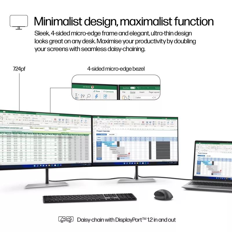 Monitorius HP Series 7 Pro 23,8 col. FHD ekranas 1920 x 1080