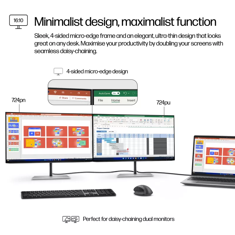 HP Series 7 Pro 24 colių WUXGA monitorius - 724pn be PVC