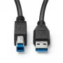 Microconnect MC-ITH-USB3AB-005 USB laidas USB 3.2 Gen 1 (3.1 Gen 1) 5 m USB A USB B Juodas