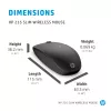 Pelė HP 235 plonas Wireless RF Wireless