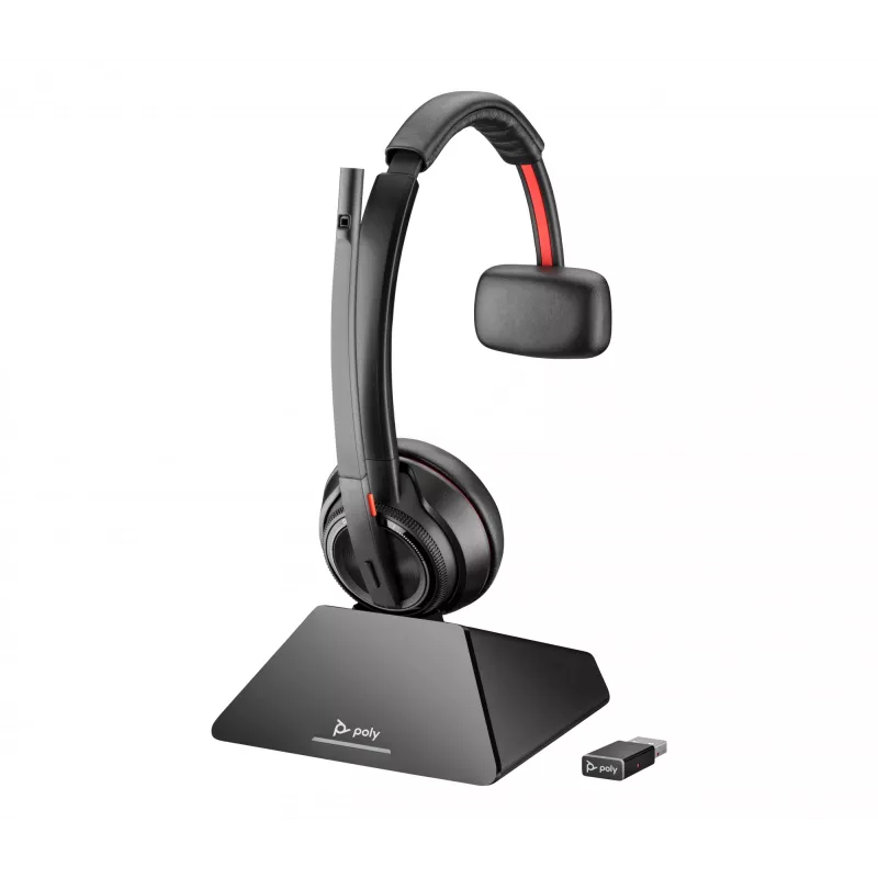 HP Poly Savi 8210 Vienpusės ausinės DECT 1880-1900 MHz Top + Įkrovimo laikiklis