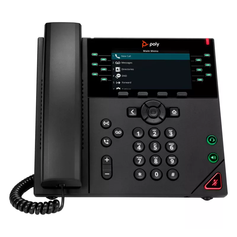 HP Poly VVX 450 12 linijų IP telefonas su PoE palaikymu