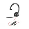 HP Poly Juodawire 3310 Microsoft Teams sertifikuotos ausinės +USB-C/A adapteris TAA