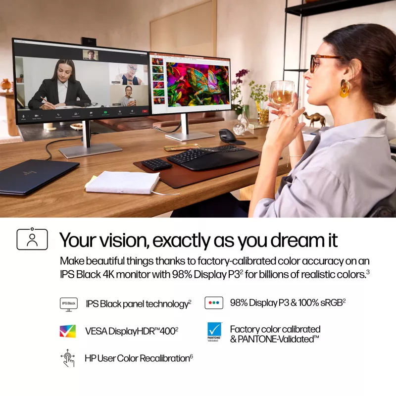 HP Series 7 Pro 27 colių 4K konferencijų monitorius - 727pm