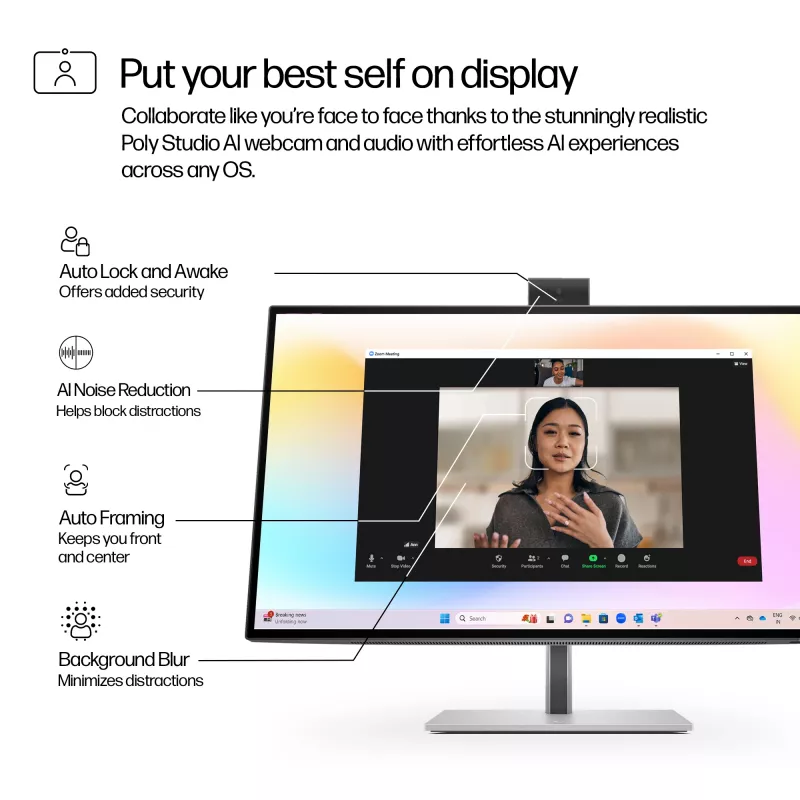 HP Series 7 Pro 27 colių 4K konferencijų monitorius - 727pm