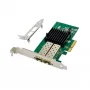 PCIe x4 Tinklo Adapteris MicroConnect MC-PCIEX4-I350-F2 su Intel I350 mikroschemų rinkiniu, dviejų prievadų
