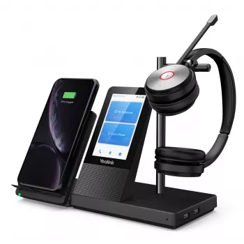 DECT belaidės ausinės Yealink WH66 — Dual Teams, Bluetooth, antausinės, galvos juostelė, 20–20000 Hz, 127 g, juodos