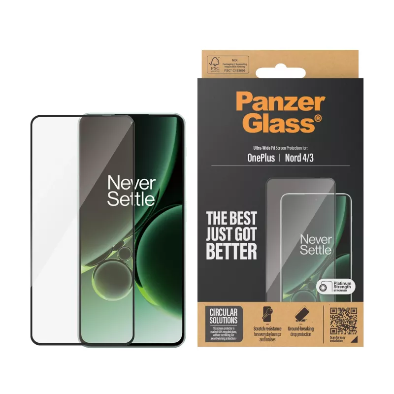 PanzerGlass ® Apsauginis Ekrano Stiklas OnePlus Nord 4 | 3 | Itin Platus Pritaikymas