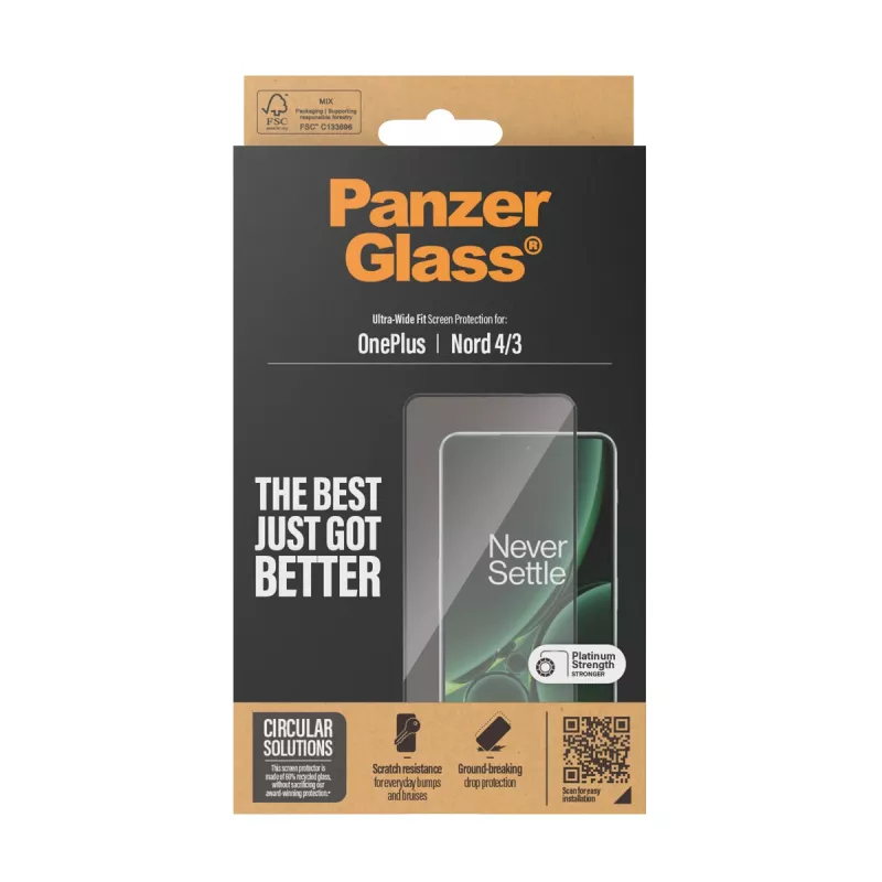 PanzerGlass ® Apsauginis Ekrano Stiklas OnePlus Nord 4 | 3 | Itin Platus Pritaikymas