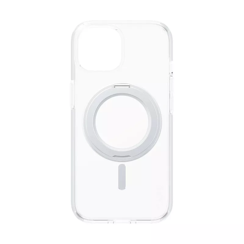 PanzerGlass CARE™ by ® dėklas permatomas su sidabriniu stovu ir MagSafe, skirtas iPhone 15