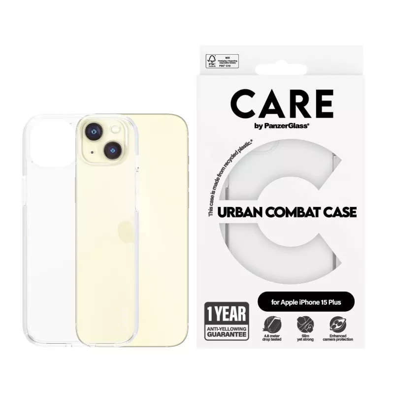 PanzerGlass CARE™ by ® Urban Combat Case permatomas iPhone 15 Plus