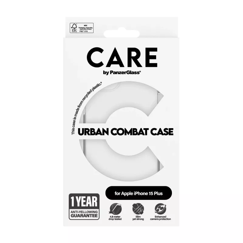 PanzerGlass CARE™ by ® Urban Combat Case permatomas iPhone 15 Plus