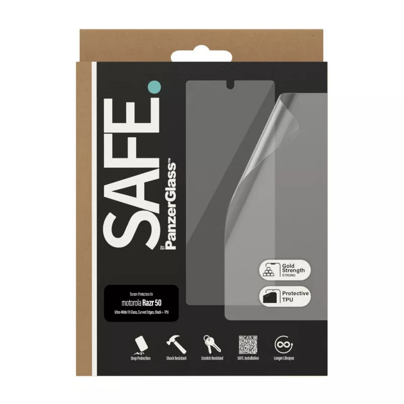 PanzerGlass SAFE. by ® Ekrano apsauga Motorola Razr 60 | Razr 50 | Stiklas ir plėvelė