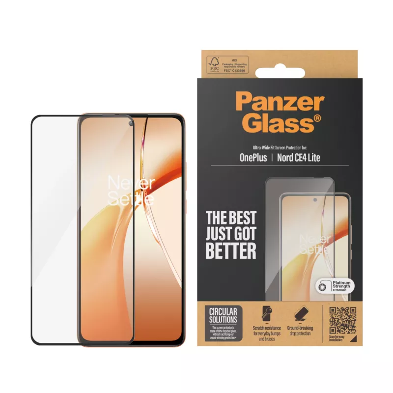 PanzerGlass ® Ekrano apsauga OnePlus Nord CE4 Lite | Ultra-Wide Fit