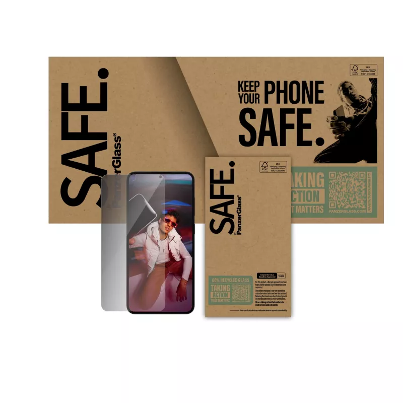 PanzerGlass SAFE. by ® Privatumo ekrano apsauga Samsung Galaxy S25+ | S24+ | Itin platus pritaikymas