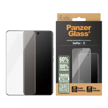 PanzerGlass ekrano apsauga OnePlus 13 itin plati, atspari įbrėžimams ir smūgiams