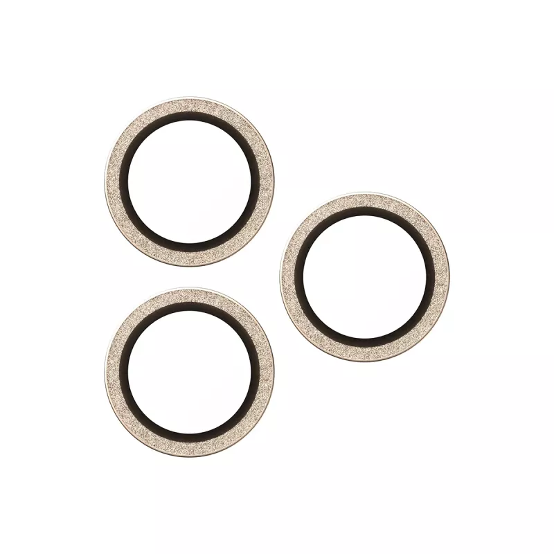 PanzerGlass ® Hoops® Fotoaparato objektyvo apsauga Glitter Gold iPhone 17 Pro | iPhone 17 Pro Max | iPhone 16 Pro | 16 Pro Max