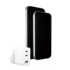 PanzerGlass empower™ by ® Turbo 70W kelių įrenginių įkroviklis su 2 x USB-C + USB-A | UK kištukas | Sidabrinė balta