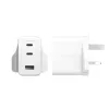 PanzerGlass empower™ by ® Turbo 70W kelių įrenginių įkroviklis su 2 x USB-C + USB-A | UK kištukas | Sidabrinė balta