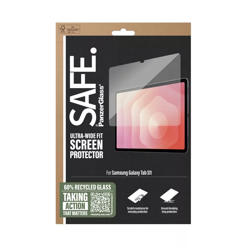 PanzerGlass SAFE. by ® Ekrano apsauga Samsung Tab S11 | Ultra-Wide Fit