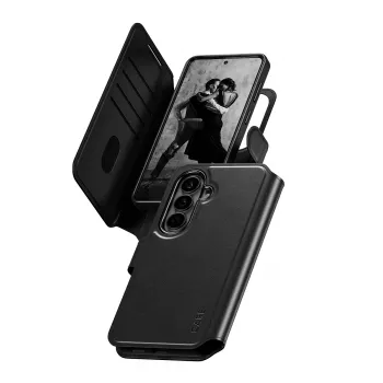 PanzerGlass CARE 2-in-1 Wallet Case su Qi belaidžiu įkrovimu Samsung Galaxy S26, permatomas dėklas