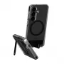 Apsauginis dėklas PanzerGlass CARE™ Urban Explorer Case, skirtas Samsung Galaxy S26, permatomas su juodu atraminiu stovu ir Qi palaikymu