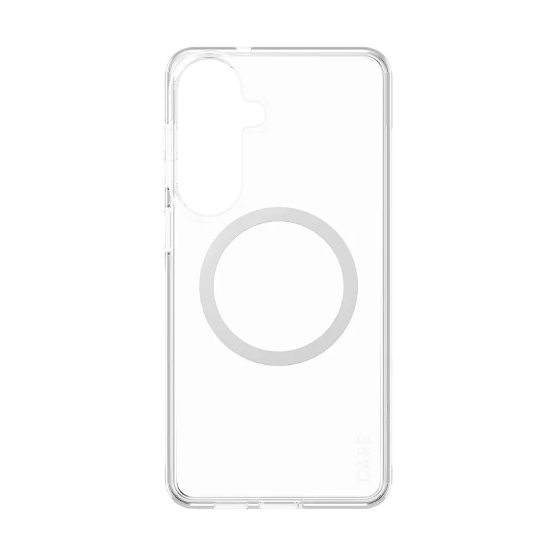 Apsauginis dėklas PanzerGlass CARE Urban Explorer dėklas Samsung Galaxy S26+ — permatomas, balti Qi elementai