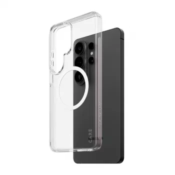 Telefono dėklas PanzerGlass CARE™ by Urban Explorer — Skaidrus dangtelis su White Qi, skirtas Samsung Galaxy S26 Ultra