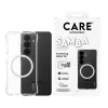 Apsauginis telefono dėklas PanzerGlass CARE Samba permatomas su baltu Qi skirtas Samsung Galaxy S26