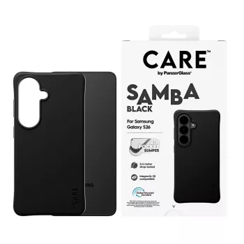 PanzerGlass CARE™ by ® Samba Case Juoda w. Qi Samsung Galaxy S26