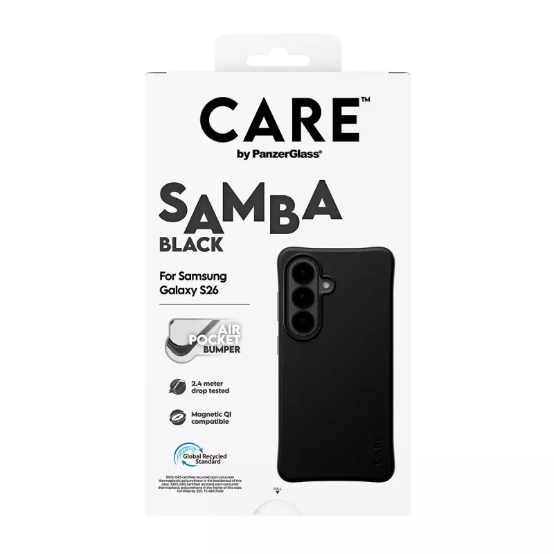 PanzerGlass CARE™ by ® Samba Case Juoda w. Qi Samsung Galaxy S26