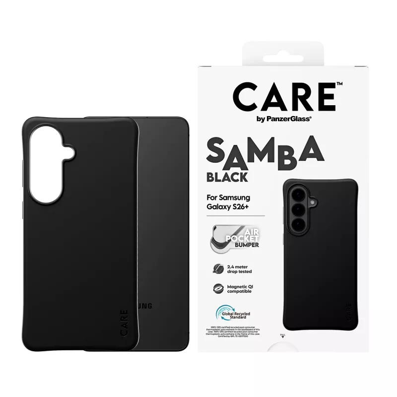 PanzerGlass CARE™ by ® Samba dėklas juodas su Qi Samsung Galaxy S26+