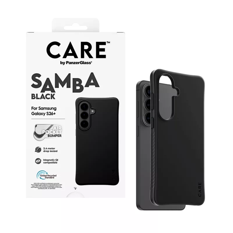 PanzerGlass CARE™ by ® Samba dėklas juodas su Qi Samsung Galaxy S26+