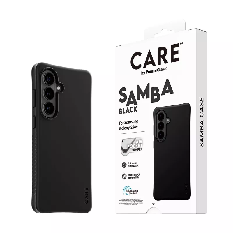 PanzerGlass CARE™ by ® Samba dėklas juodas su Qi Samsung Galaxy S26+