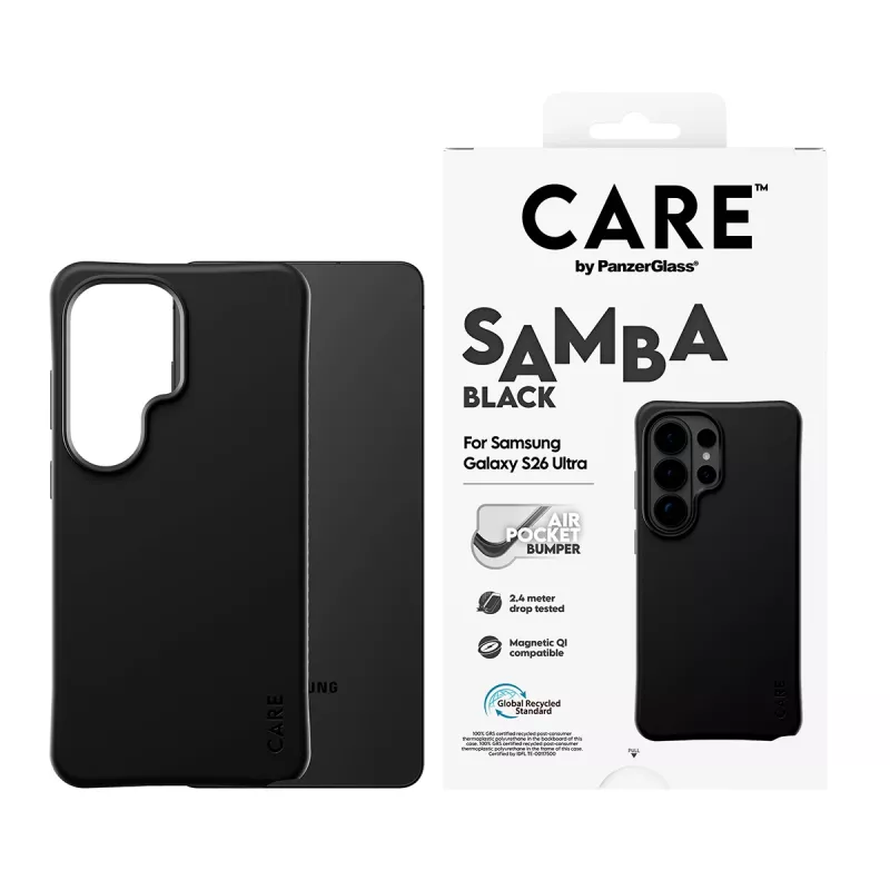 PanzerGlass CARE™ by ® Samba dėklas juodas su Qi Samsung Galaxy S26 Ultra