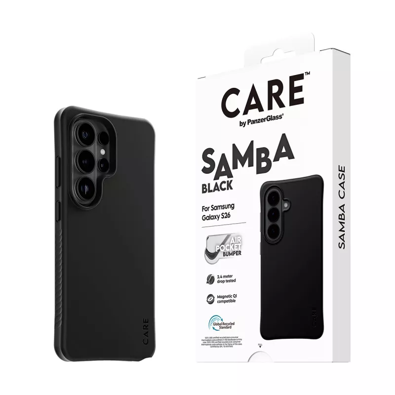 PanzerGlass CARE™ by ® Samba dėklas juodas su Qi Samsung Galaxy S26 Ultra