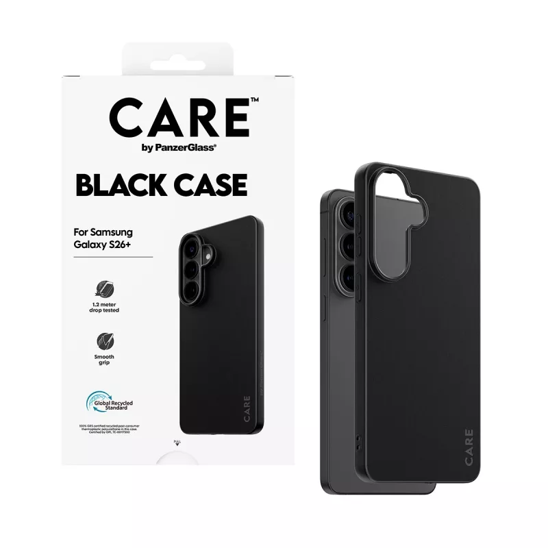 TPU apsauginis dėklas „Samsung Galaxy S26+“ iš „PanzerGlass CARE™“ – juodas