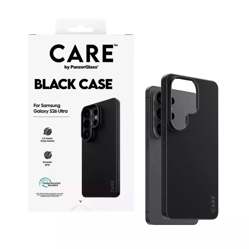 TPU dėklas-dangtelis PanzerGlass CARE™ Samsung Galaxy S26 Ultra – juodas