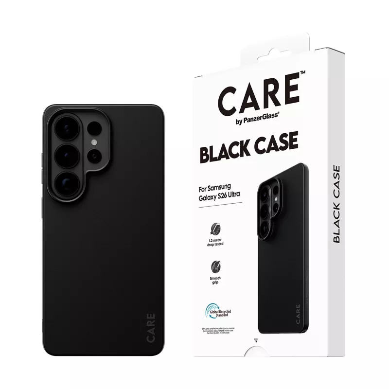 TPU dėklas-dangtelis PanzerGlass CARE™ Samsung Galaxy S26 Ultra – juodas