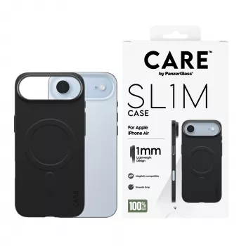 Apsauginis telefono dėklas PanzerGlass CARE SL1M su MagSafe, skirtas Apple iPhone Air, juodas