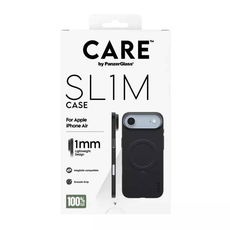Apsauginis telefono dėklas PanzerGlass CARE SL1M su MagSafe, skirtas Apple iPhone Air, juodas