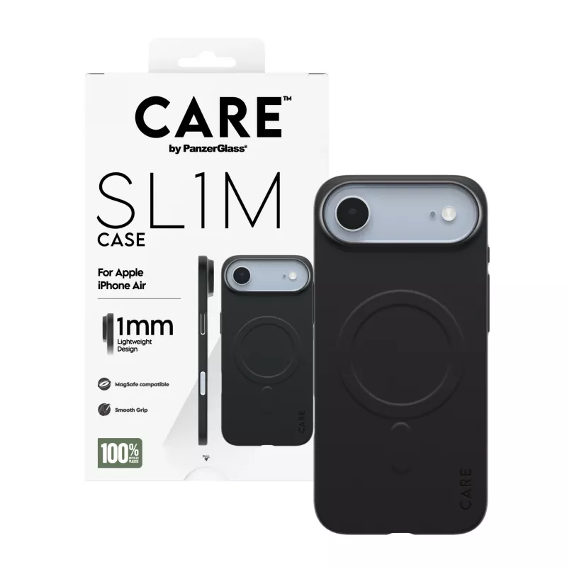 Apsauginis telefono dėklas PanzerGlass CARE SL1M su MagSafe, skirtas Apple iPhone Air, juodas