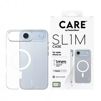 PanzerGlass CARE SL1M dėklas permatomas su MagSafe, skirtas Apple iPhone Air