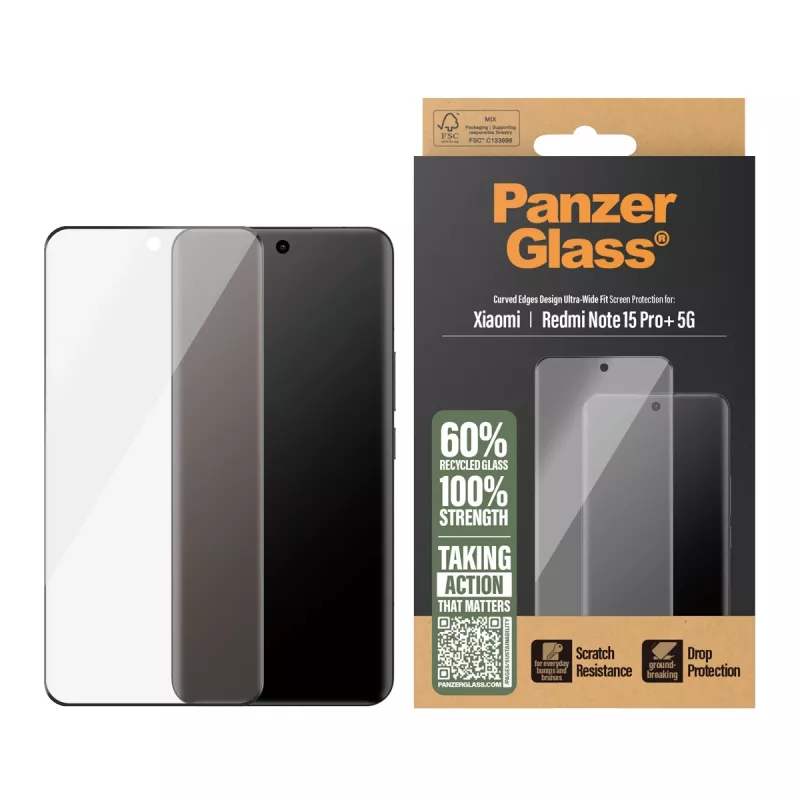 PanzerGlass ® Ekrano apsauga Xiaomi Redmi Note 15 Pro+ 5G | Ultra-Wide Fit
